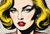 draw a retro pop art roy lichtenstein style
