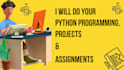 do your python programming, projects and assignments