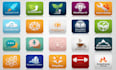 design favicon, app icon and web icon and logo
