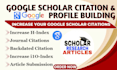 backdate and increase google scholar citations, scopus publication for eb1 eb1a