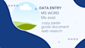 do your data entry virtual assistant work