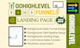design gohighlevel sales funnel landing page chatbot membership website expert