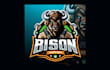 make high quality bison mascot logo for you in just two days