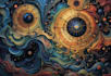 create magical abstract art, psychedelic, surrealism, cubism