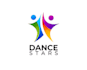 design unique tango rock gymnastic and dance logo