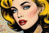 draw a retro pop art roy lichtenstein style