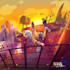aesthestic and whimsical scenery in 2d cartoony style