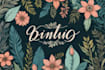design boho chic hand drawn botanical logo
