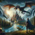 create an epic fantasy book cover
