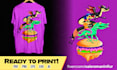 create a hand drawing t shirt illustration for your brand