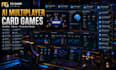 develop real money card games, solitaire, rummy with ai multiplayer