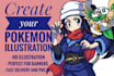 professionally draw a pokemon illustration