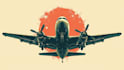 design amazing grunge plane logo with unique style