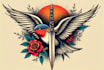 make you a traditional old school tattoo style design