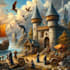 make illustration in fantasy and medieval style