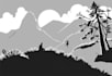 draw simple black and white illustration