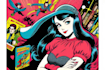 draw retro comic book illustration