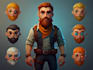create 2d game character design and animation