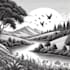 draw black and white illustrations