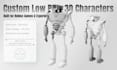design stylized low poly roblox characters and npcs