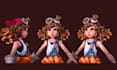 create 3d cute model cartoon character 2d to 3d design
