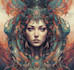 create abstract art print, digital painting background