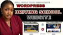 wordpress driving school website elearning website driving school landing page