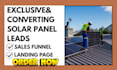 provide solar panel leads via facebook ads solar website solar sales funnel