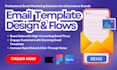setup klaviyo email flows, design custom email template on klaviyo, figma, canva