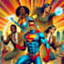 do superhero comic artwork and book