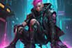 design cyberpunk and fantasy character splash art