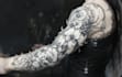 draw minimalist full sleeve tattoo design