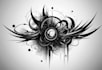 custom an abstract black tattoo design