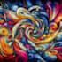 create abstract geometric digital art
