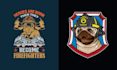 make creative animal mascot firefighter logo