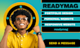 design readymag portfolio website, figma, adobe illustrator logo designer