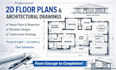 design draw modern house plans 2d floor plans and professional building drawings