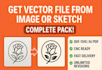 manually trace any image to dxf, svg, ai for laser cutting and cnc router