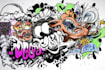 illustrate amazing custom graffiti, wall arts or murals