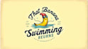 create outstanding banana swimming logo with express delivery