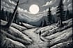 create artistic linocut illustration with fast delivery