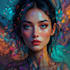 draw a digital abstract art illustration