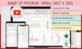 create budget planner, excel spreadsheet, planner sticker, personal finance, CRM
