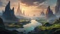 create fantasy landscape concept art