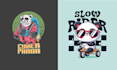 design mascot biker panda logo