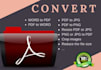 convert PDF to word or word to PDF without losing formatting