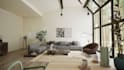 design modern scandinavian interior design with realistic 3d rendering