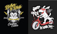 make animal t shirt dog training biker logo