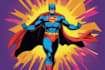 design an amazing superhero pop art