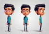 design a 2d cartoon character